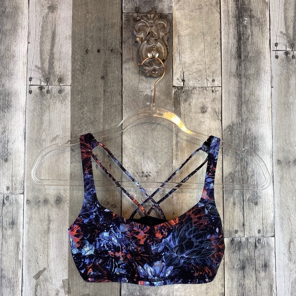 Lululemon Free To Be Bra in Neon Blossom Multi Size 4. - Picture 2 of 11